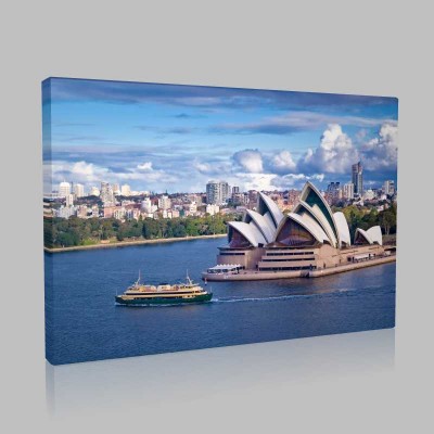 Sydney Opera House And Ferry Kanvas Tablo