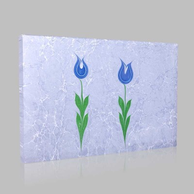 Ebru  Turkish MarblIng Art Background 3 Kanvas Tablo