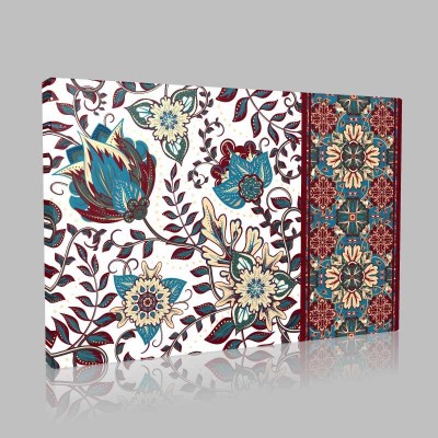 Tile Flower 21 Kanvas Tablo