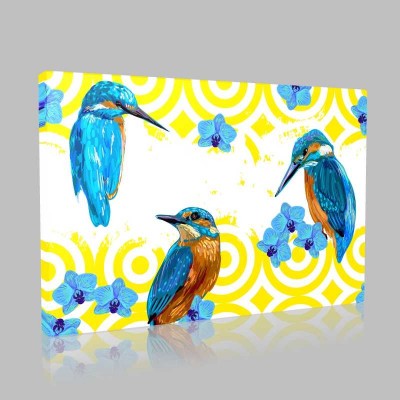 Tiles Birds 30 Kanvas Tablo