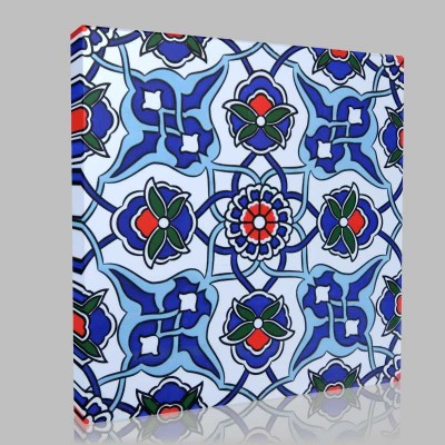 Turkish Wall Tile Background Kanvas Tablo