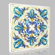 Tile Flower 11 Kanvas Tablo