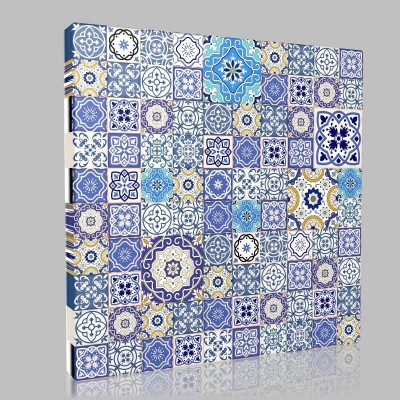 Tile Flower 14 Kanvas Tablo