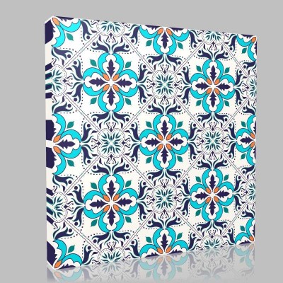 Tile Flower 25 Kanvas Tablo