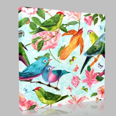 Tiles Birds 2 Kanvas Tablo