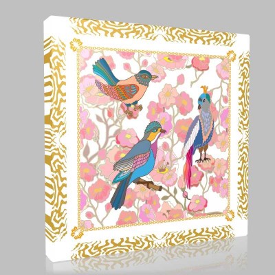 Tiles Birds 24 Kanvas Tablo