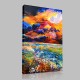 RigInal Oil PaintIng Of Poppy Field On Canvas  Modern Kanvas Tablo