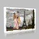 Eiffel Tower Dancing Couple Torn Edges Kanvas Tablo