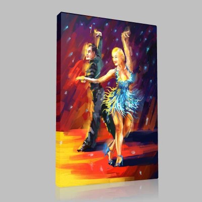 Cha Cha Dance Digital Painting Dancing Cha Cha Kanvas Tablo