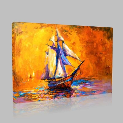 Sail Boat Modern İmpressionism By Nikolov Kanvas Tablo