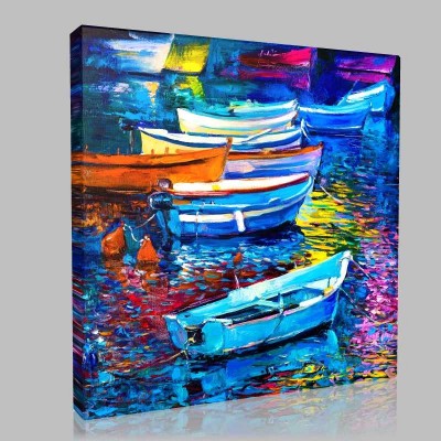 Boats And Sea Modern İmpressionism By Nikolov Kanvas Tablo