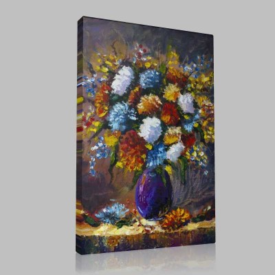 Flowers In A Vase On Canvas Kanvas Tablo